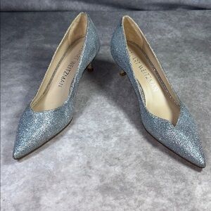 NWOT Stuart Weitzman Silver Women's Sz US 8.5/ EU 39 Shoes Style S5975 Sparkle